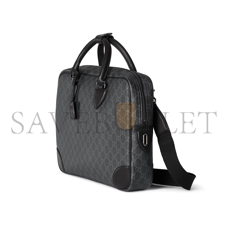 GUCCI GG EMBLEM MEDIUM BRIEFCASE 821149 (40*30*6cm) GUCCI GG EMBLEM MEDIUM BRIEFCASE 821149 (40*30*6cm)